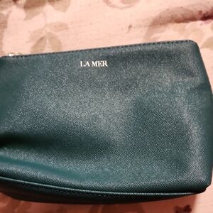 La Mer Teal Makeup Bag for Women